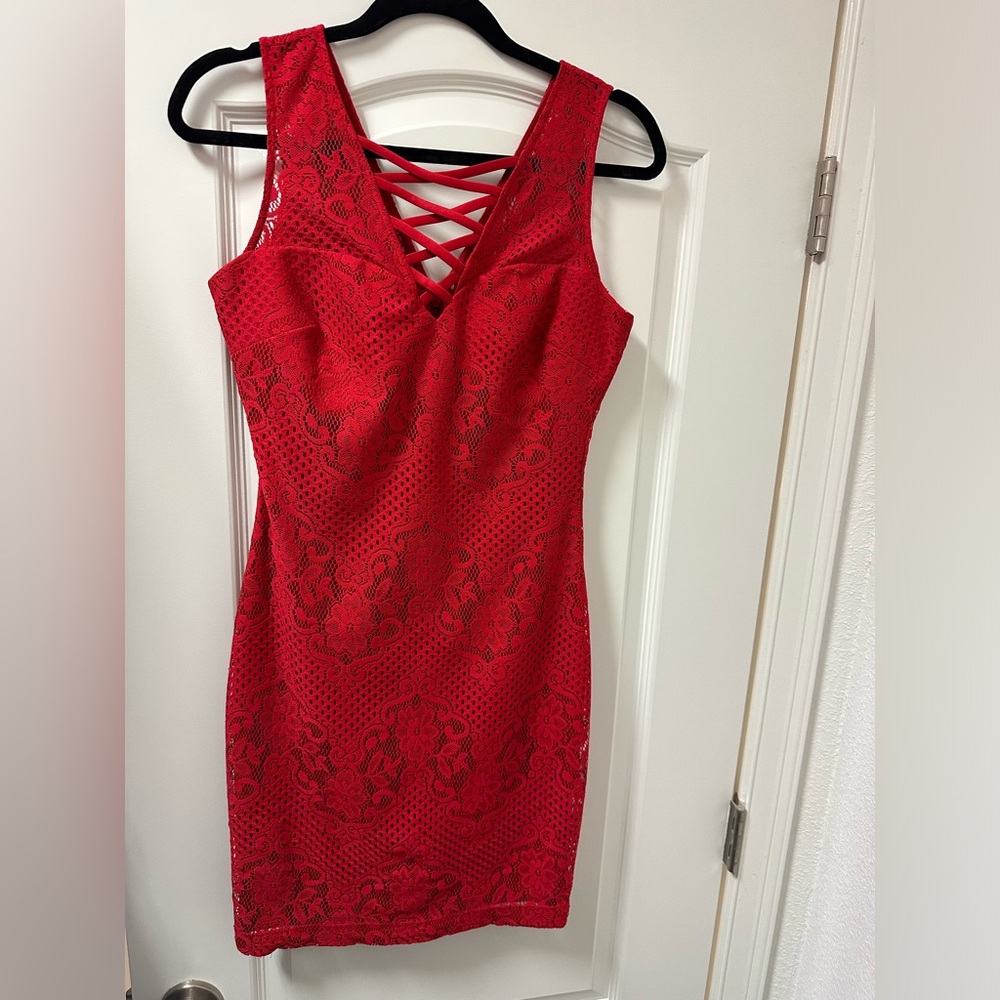 Guess Los Angeles size 4 red dress